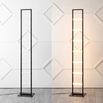 Ivan 59.3" Minimalist Modern Iron Ladder Dimmable Integrated LED Floor Lamp - JONATHAN Y